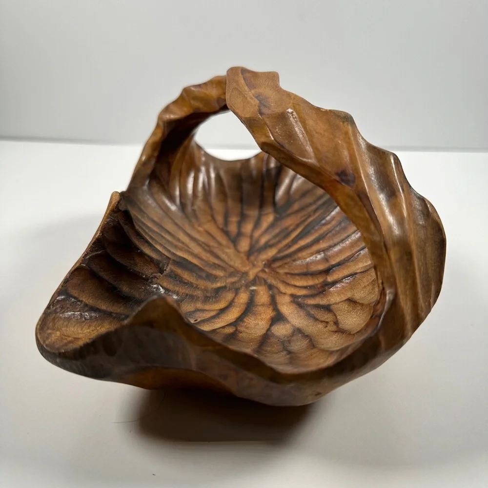 Handcrafted Wooden Art Bowl - Picture 6 of 9